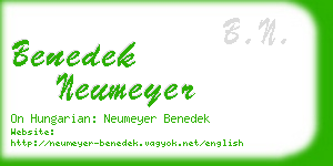 benedek neumeyer business card